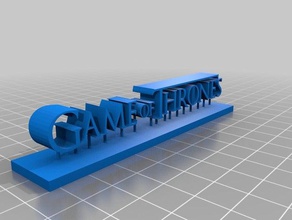 game thrones logo base 3d print model - Mito3D