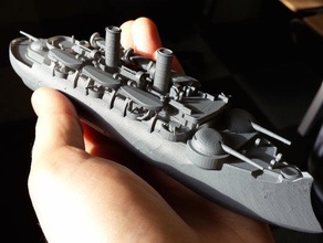 hms thunderchild vehicles hg wells ironclad navy ship warship war worlds 3d print model - Mito3D