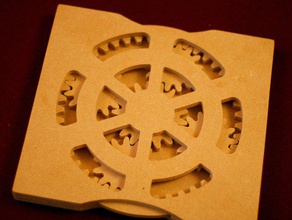 planetary gear calling card other cnc router gears laser lasercut mdf 3d print model - Mito3D