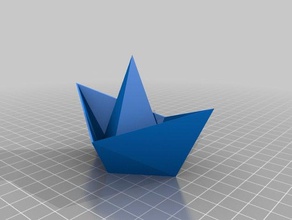 fold paper ship 3d print model - Mito3D
