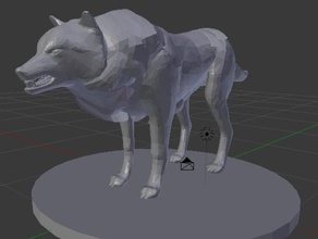 loup de table, jeux la bête jeu un rôle rpg dessus table wolf les loups 3d print model - Mito3D