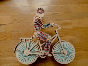 wood lasercut grannyman puppet alvaroleon bicycle medialab-prado plywood tejelaarana 3d print model - Mito3D