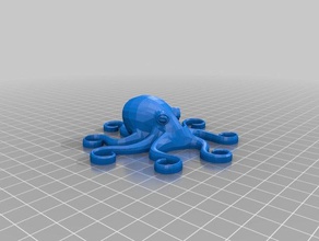 octopus Tiere Tier Tentakeln test ultimaker 3d print model - Mito3D