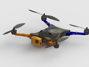 450 tamaño quad copter r c vehículos quadcopter drone helicóptero multirotor marco 3d print model - Mito3D