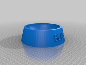 blue dog food bowl pets customized 3d print model - Mito3D