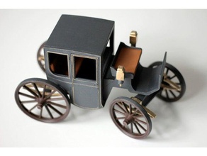 brougham carriage vehicles cab coach harry potter hogwarts horse taxi vehicle wheeled 3d print model - Mito3D