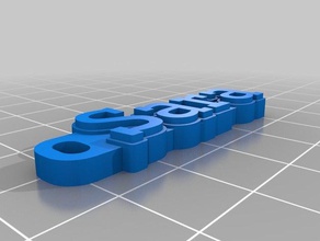 sara hd name tag keychain organization customized 3d print model - Mito3D