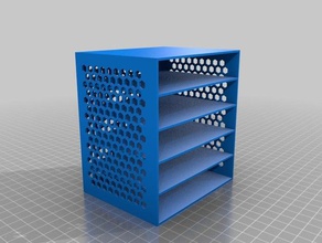 scatola cassetto hex modello lati i contenitori su misura 3d print model - Mito3D