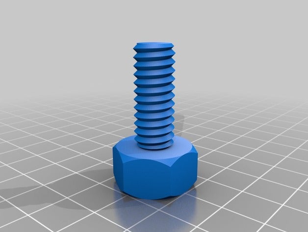 shorter bolt 19mm socket 10mm threads parts customized 3D print model - Mito3D