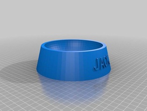 jack's bowl pets customized 3d print model - Mito3D