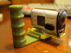 sony action cam's action handle camera action camera not gopro sony sony actioncam sony action cam sony as100v sony fdr sony hdr sony hdr as-15 sony hdr as-20 sony x1000v 3d print model - Mito3D