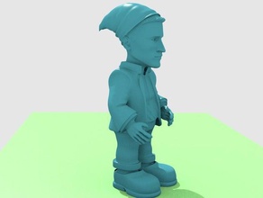gnowden - edward snowden gnome people 3d print model - Mito3D