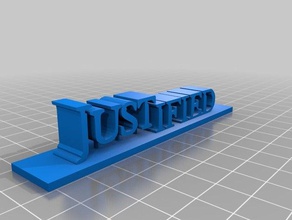 justified logo base signs & logos 3d print model - Mito3D