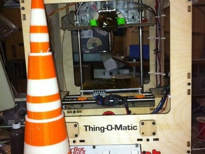 collapsible traffic cone other one print openscad pre-assembled raceway safety tall 3d print model - Mito3D