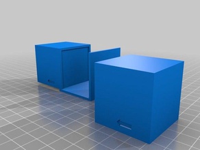 slide box 3d printing container sliding lid 3d print model - Mito3D