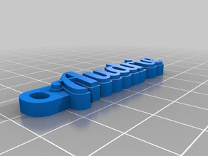 keychain audrie organization customized 3d print model - Mito3D
