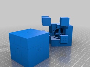 el cubo de rubik la pantalla La impresión en 3d juego puzzle rubiks cube juguete 3d print model - Mito3D