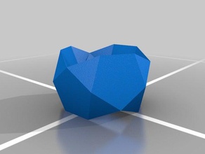 icosidodecahedron minus 2 dreieckige hebesphenorotundas Mathe-Kunst johnson-Polyeder Polyeder torus 3d print model - Mito3D