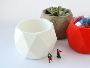 bucky Schalen Container buckminster fuller geodätische Kuppel geometrie moma 3d print model - Mito3D