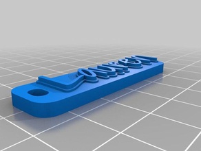 lauren's my customized hd name tag keychain organization 3d print model - Mito3D