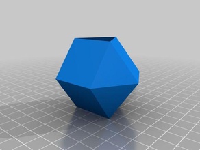 dreieckige orthobicupola minus zwei octahedra Mathe-Kunst johnson-Polyeder Polyeder torus 3d print model - Mito3D