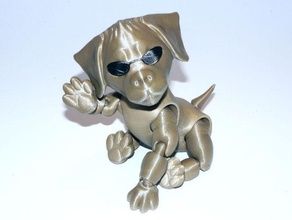 puppy dog reloaded 15 Tiere Tier artikuliert Hund Gelenk Welpen - Spielzeug 3d print model - Mito3D