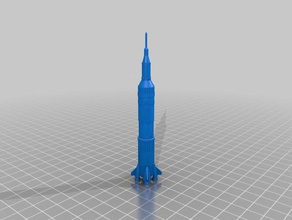 saturn v roketi 3d baskı roket rocketship saturnv boşluk 3d print model - Mito3D