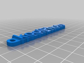 mi personalizados hd etiqueta de nombre llavero organización personalizado 3d print model - Mito3D