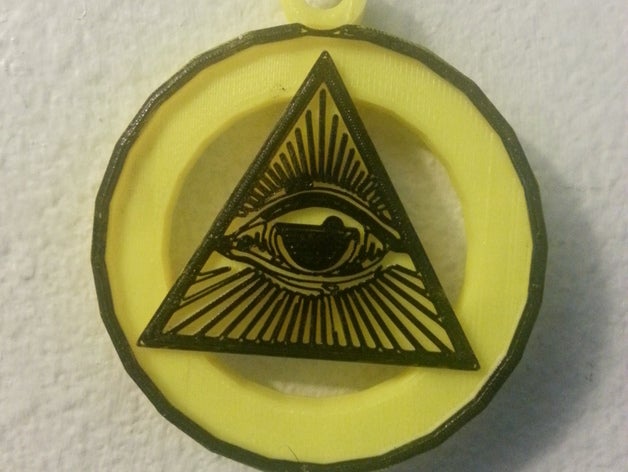 olho que tudo vê colar jóias iluminada illuminati iluminação jewlery colares pingente pingentes 3D print model - Mito3D