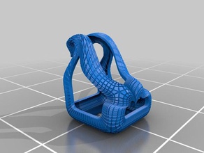 cisnis cube art animal cisne 3d print model - Mito3D