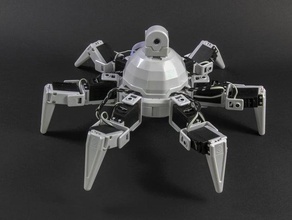 altı ayaklı inşa ez-bit birlikte klibi Robotik arduino kamera ez-robot raspberry pi robot vizyon yürüyüş 3d print model - Mito3D
