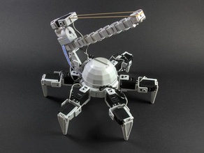 hexapod elastic band shooting turret robotics arduino camera ez-robot raspberry pi robot walker 3d print model - Mito3D