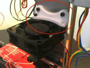 prusa i3 elektronik soğutma fanı monte edin 3d yazıcı parçaları 60 mm fan yeniden işleme 3d print model - Mito3D