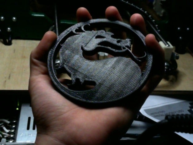 mortal kombat logo segni e loghi il combattimento drago mortail mortale un 3D print model - Mito3D
