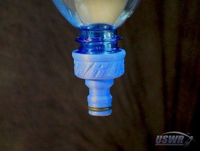 water rocket gardena quick release nozzle diy hose launcher rockets 3d print model - Mito3D