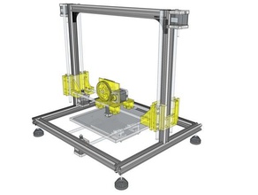 3drag k8200 redesign sketch prusa-like design 3d printers velleman 3d print model - Mito3D