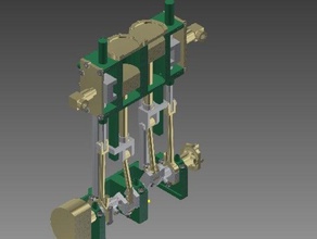 steam engine engineering cylinder makeredchallenge project school spool train valve 3d print model - Mito3D