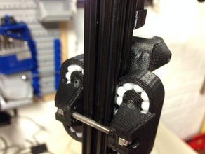new plate endstop carriage recirculating 3d printer parts recirculatingscad kossel openscad 3d print model - Mito3D