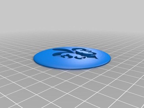 bottone giglio fiorentino moda 3d print model - Mito3D
