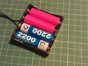 aa battery pass trough electronics freecad 3d print model - Mito3D