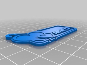 corazon abuela Anahtarlık özelleştirilmiş 3d print model - Mito3D
