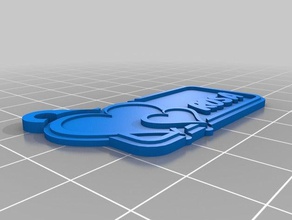 corazon rosa Anahtarlık özelleştirilmiş 3d print model - Mito3D