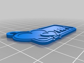 corazon papi chaveiros personalizado 3d print model - Mito3D