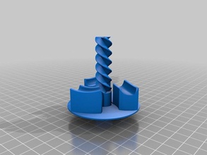 Grundplatte Achse dreifach-Schaltung math Kunst 3d print model - Mito3D