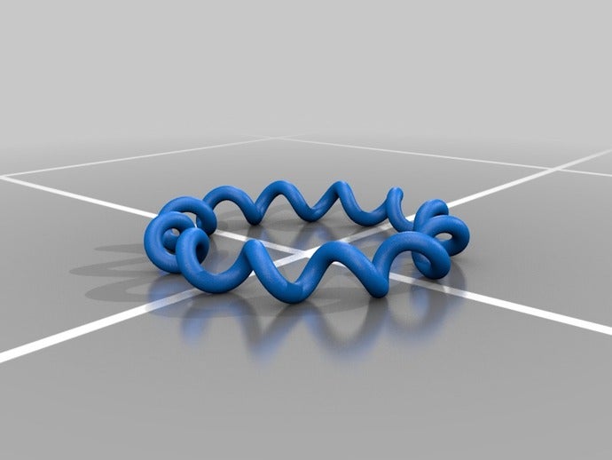 ring-helix math art 3D print model - Mito3D