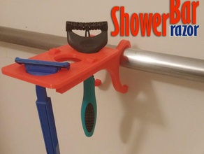 showerbar - razor edição transportador do chuveiro casa de banho navalha a titular acessórios com duche 3d print model - Mito3D