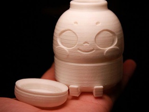 character pencil vase gyeondition household supplies cute kawaii cup holder pot 3d print model - Mito3D
