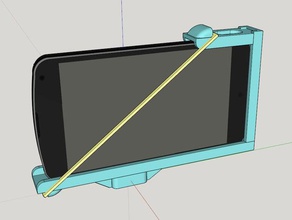 phone tripod mount nexus 4 flip cover case camera nexus4 sketchup 3d print model - Mito3D