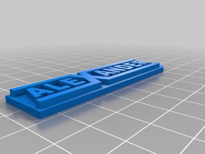 alexander keychain 2d art nametag 3d print model - Mito3D