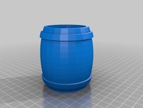 barrel mug kitchen & dining cup 3d print model - Mito3D